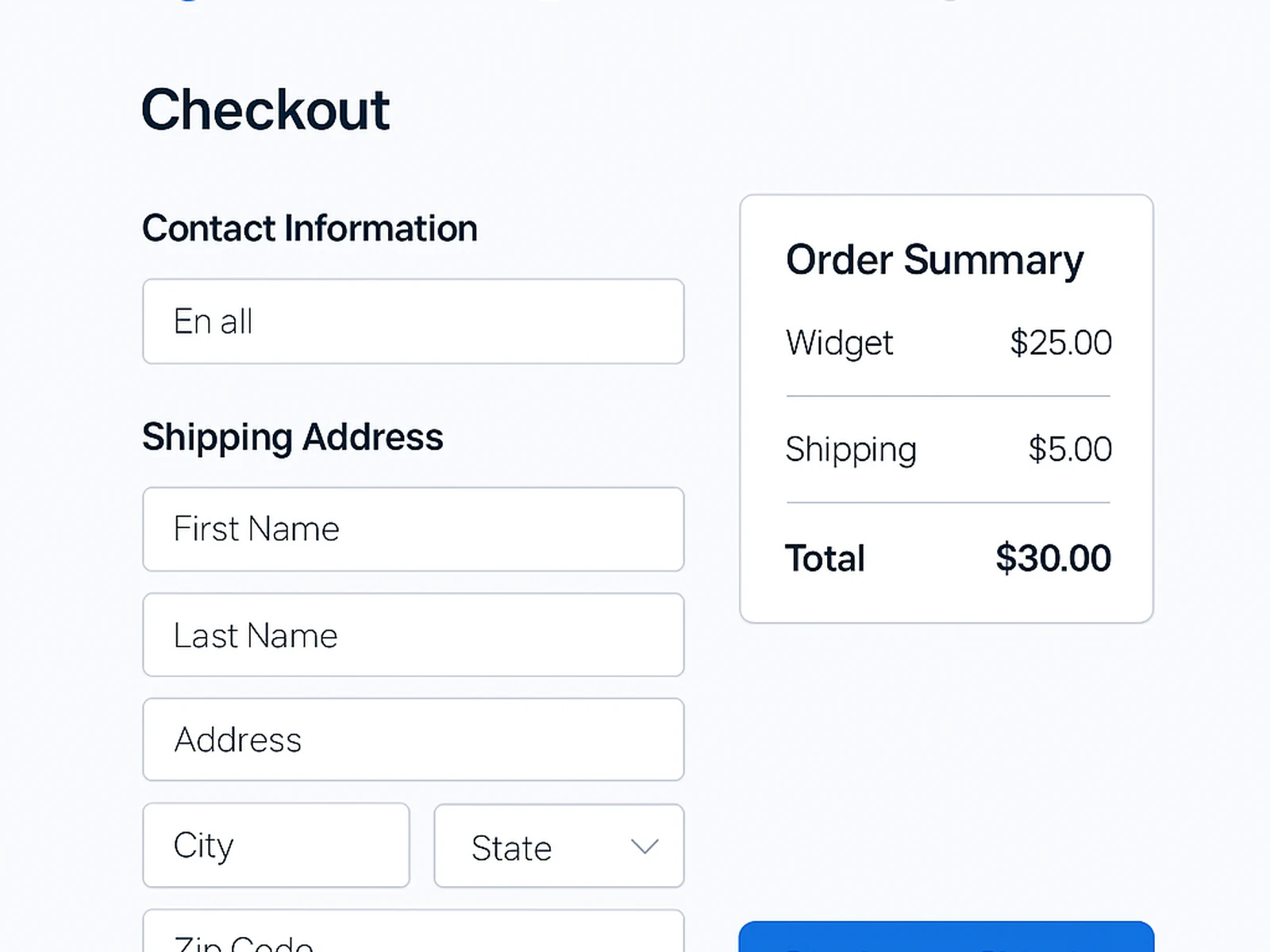 E-Commerce Design detail